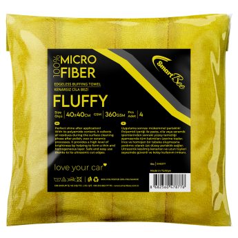 Microfibră de tăiere cu laser de lustruire  40×40 FLUFFY 4 buc - Galben SmartBee