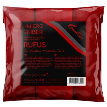 RUFUS  Cârpa din Microfibră cu Tăiere Laser și Finisare Cilată 40×40 3 buc. 320GSM SmartBee